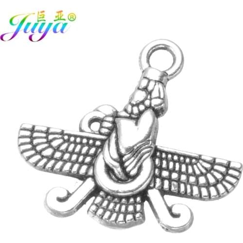 Juya 20pcs/lot Wholesale Jewelry Charms Antique Silver Color Air Medal Charms Pendant For Handicraft Jewelry DIY Making