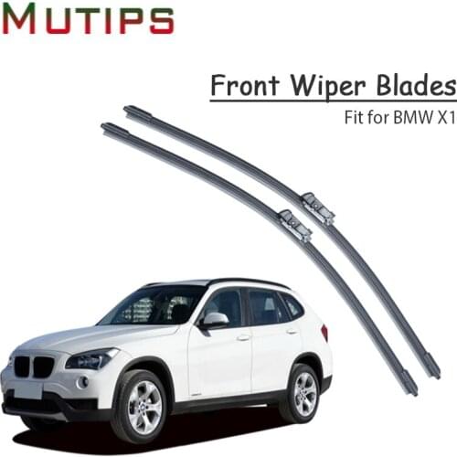 1Set Rubber Car Front Wiper Blade Kit For BMW X1 F48 E84 BMW X 1 Series 2017 2016-2009 Vehicle Original Front Windshield Strip