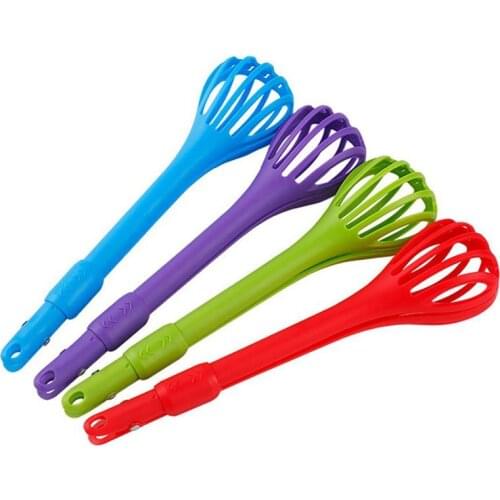 1 Piece Multifunctional Whisk Plastic Egg Stirrer Food-Grade Dual-Use Food Tongs Noodles Clips Kitchen Accessories Egg Tools