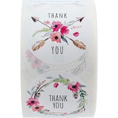 1500Pcs Thank You Sticker Seal Labels Christmas Gift Decoration Sticker for Package Stationery