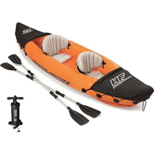 2021 NEW Inflatable Kayak Fishing Boat Portable Water Sport With Paddle Pump And Bag For 2Persons Size 321X88 CM Orange