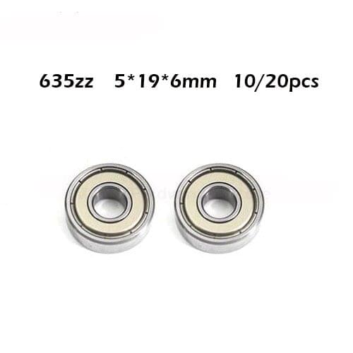 635 635ZZ 5*19*6(mm) 10/20PCS bearing free shipping ABEC-1 bearings metal Sealed Miniature 635 635Z 635 ZZ chrome steel bearings