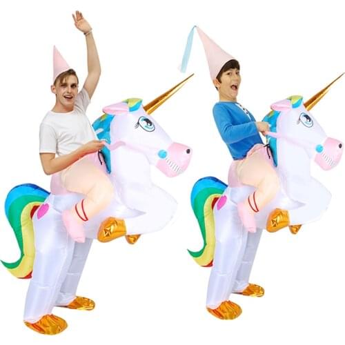 Anime Purim Mascot Unicorn Inflatable Costume Halloween Cosplay Costumes Christmas Carnival Party Dress Suit for Adult Kids
