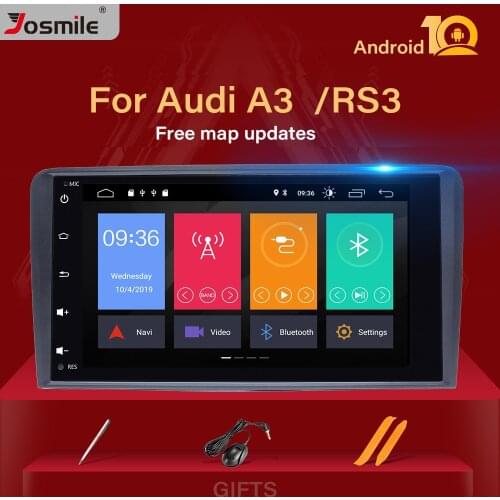 IPS DSP 2din Android 10 Car Multimedia Player head unit For Audi A3 8P S3 2003-2012 RS3 Sportback Radio NavigationGPS DVD stereo