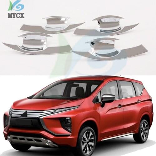 For Mitsubishi xpander 2019 2020 2021 Chromed ABS Car External Outer Door Handle Catch Cover Door Bowl Protection Trim Sticker