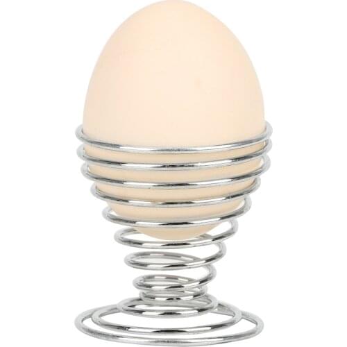 Kitchen Gadgets Cooking Tool Boiled Eggs Holder Stand Storage Rack Stainelss Steel Spring Wire Tray Egg Cup Egg Tools