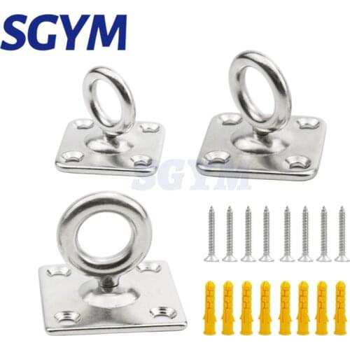 2Pcs Square Swivel Rotatable Ceiling Hook Wall Mounted Hook 5mm/6mm/8mm Stainless Steel hanging Anchor For Yoga Swings Hammock