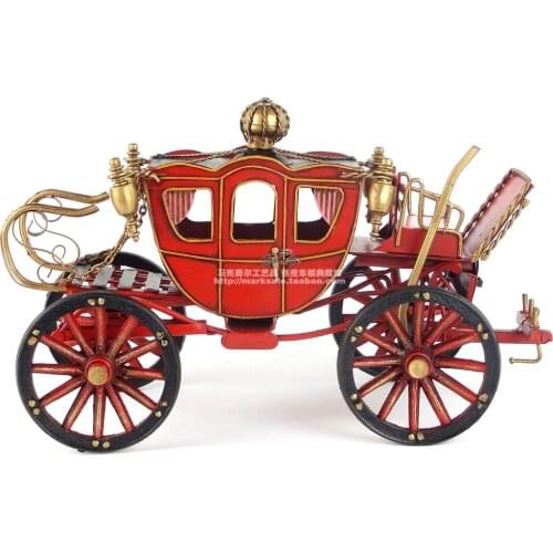 1898 carriage model retro handmade metal classic car model home decorations gift Creative purely handmade retro decoration