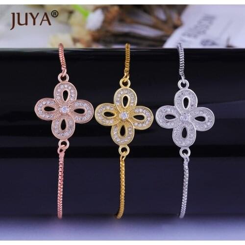 Pulseras mujer moda women bracelet fashion simple chain adjustable gold flower charm bracelets femme jewelry gift