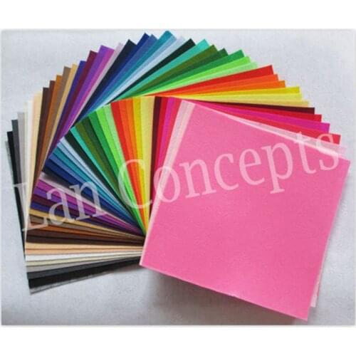 30X30cm Nonwoven Sheet Polyester Felt Fabric Sheets for DIY gift crafts - 44pcs/lot mixed color free shipping