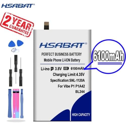 New Arrival [ HSABAT ] 6100mAh BL244 Replacement Battery for Lenovo Vibe P1 P1A42 P1C58 P1C72