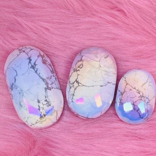 Natural white pine stone electroplating crystal play recovery energy stone collection home decoration hot air feng shui handicra