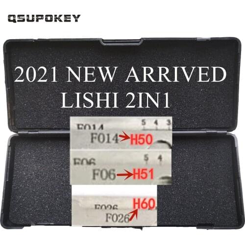 QSUPOKEY 2021 NEW LiShi 2in1 repair Tool Locksmith Tools Lishi H50 H51 H60 Lishi FO14 FO6 FO26 for FORD FROM 1980/1990