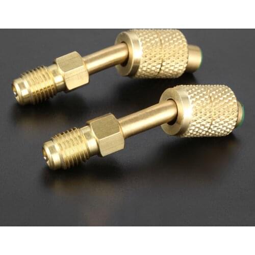 R410a 1/4 Male to 5/16 Female SAE Swivel Angled Adapter for R410A Mini Split HVAC For Mayitr Brass Air Condition Connector