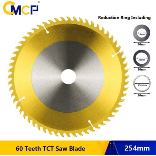 CMCP 254mm Cutting Tool Circular Saw Blade Disc 60 Teeth TCT Saw Blade TiN Coating Wood Cutting Disc Carbide Saw Blade