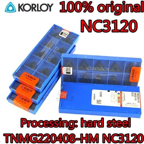 TNMG220408-HM NC3120 100% original KORLOY Carbide insert Processing: Hard steel Etc