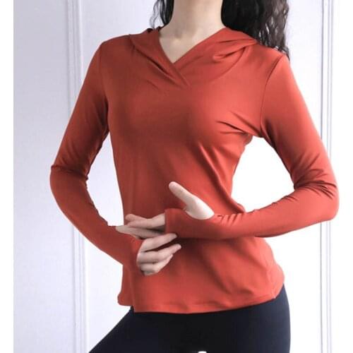 Peach Heart Hoodie Mesh Shirt Long Sleeve Sport Tshirt Fitness Women Yoga Tops Running Shirt Ladies Gym Wear Sports Top Blouse