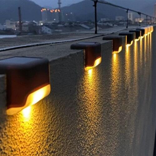 4pcs Outdoor Waterproof LED Solar Light Solar Step Light Garden Light Garden Staircase Lighting Garden Fence Lighting