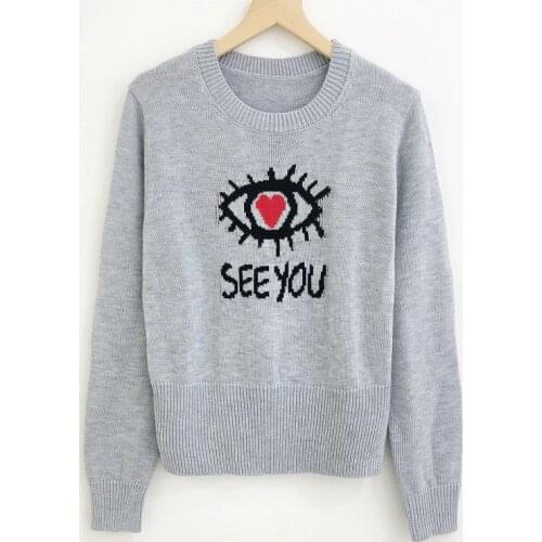 2021 Autumn Winter Women Brand Sweaters and Pullovers Fashion Knit Tops Letters Casual Jumper Jersey Vintage Harajuku Korean ins