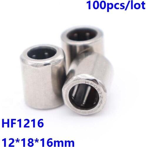 100pcs/lot HF1216 12*18*16mm One Way Clutch Needle roller Bearing Outer ring octagon One Way Clutch Needle roller Bearing
