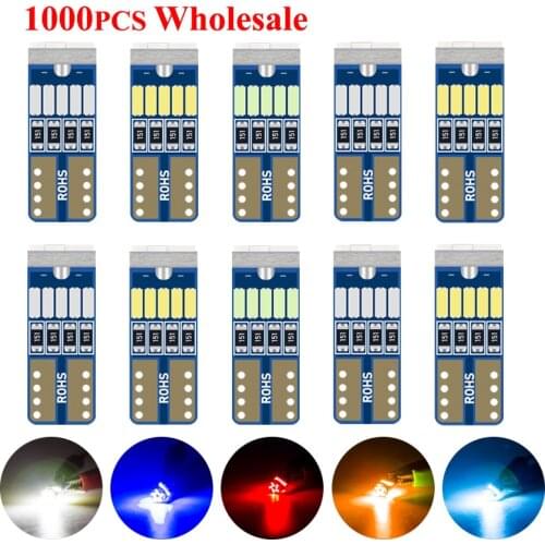 1000pcs T10 led w5w canbus T10 15led 3014smd No Error 194 168 clearance lamps Interior Instrument Light bulb License plate lamp