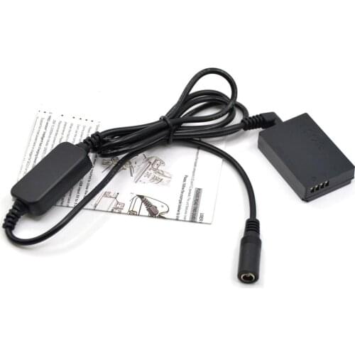 12V-24V step-down Power Cable + DR-E12 DC Coupler LP-E12 dummy battery for Canon EOS M M2 EOS-M50 EOS M10 M50 M100 Cameras