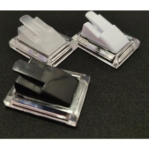 15PCS Acrylic Ring Display Tool Transparent White Black Stand Counter Jewelry Store Decoration Ring Finger Decoration Clip Rack