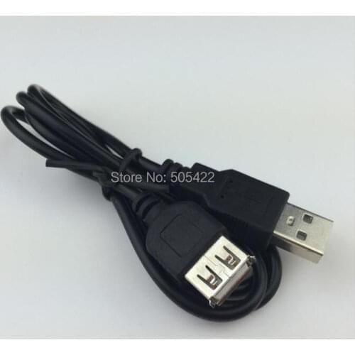 300pcs/lot USB 2.0 Male to A Female Extension Extender Data M/F Adapter Cable Black