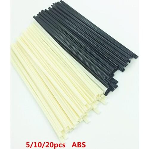 5/10/20PCS Plastic welding rods ABS Black/Beige Welding Sticks 5x2mm for Plastic Welder gun Bumper Repair Welding Supplies 20CM
