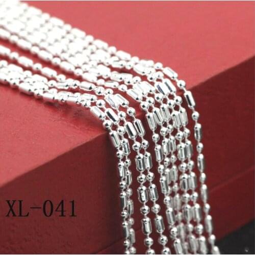 925silver plated 5pcs bamboo chain necklace for engagement length 16-30 inch new cheap beads necklace chains wholesale