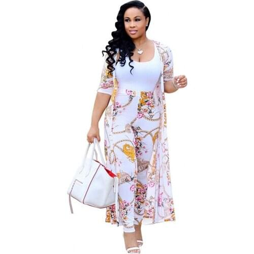 2 Piece African Dashiki African New Fashion Long Sleeve Print Coat Cape Tights 2 Piece Trousers Casual Suit Women Spring Autumn