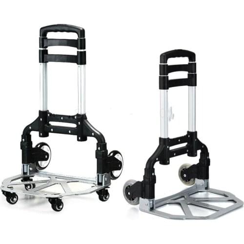 Household trolley car portable folding trolley luggage cart trailer shopping grocery cart pull cargo truck
