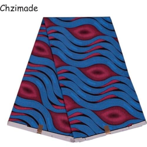 Chzimade 1Yard Ankara African Prints Patchwork Real Wax Sewing Fabric Diy Women Wedding Dress Home Decoration