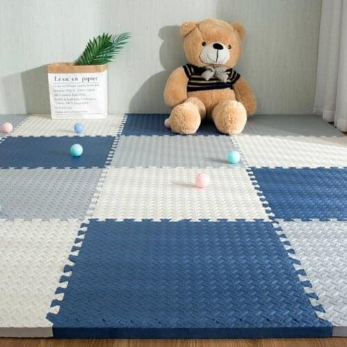 Kids with Side Strips Baby EVA Foam Play Puzzle Mat Black and White Chain Fitness Tile Floor Carpet and Rug for Kids