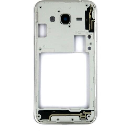 For Samsung Galaxy J3 2016 SM-J320 Silver/Gray/Gold Color Single SIM Card Rear Back Housing Frame Plate Middle Cover