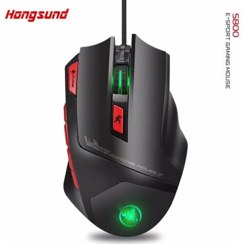 Gaming Mouse RGB backlight 9 key macro definition mice 6000 DPI high-speed USB Wired mouse