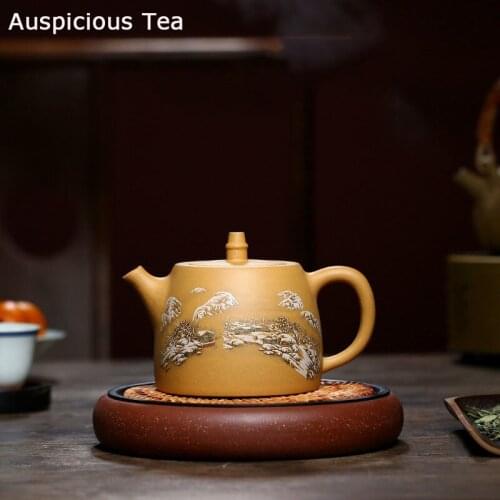 490ml Classic Yixing Purple Clay Tea Pot Raw Ore Section Mud Filter Teapots Chinese Tea Set Supplies Customized Zisha Kettle