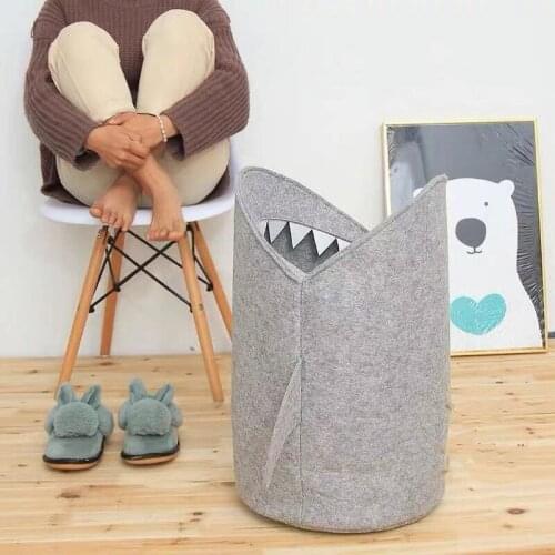 Ins toy storage box dirty clothes storage basket Nordic household dirty clothes basket shark storage bucket for clothes