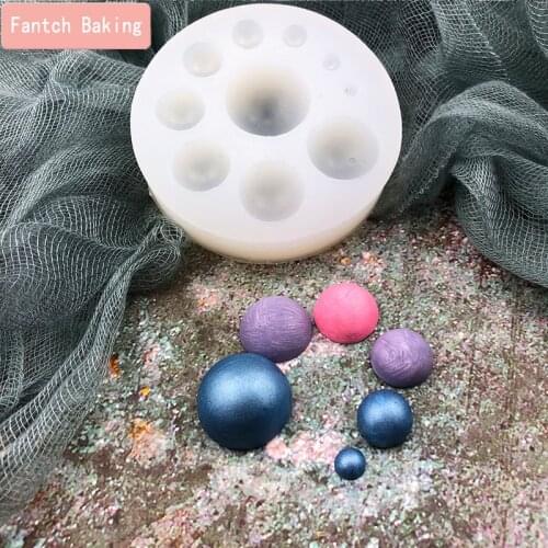 Reusable Hemisphere Pearl Ball Silicone Cake Mould Soap Fondant Chocolate Mold DIY Baking Kitchen Cooking Cake Decorating Tools