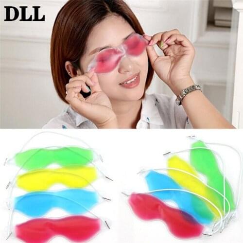 Sleep Masks Random Color 19.5*5cm Cool Summer Style Dark Circles Removal Eye Fatigue Relief Eye Gel Ice Goggles