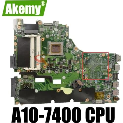 For Asus X550ZE K555Z A555Z X555Z X750/X550 Laptop motherboard A10-7400 CPU Mainboard 100% fully tested