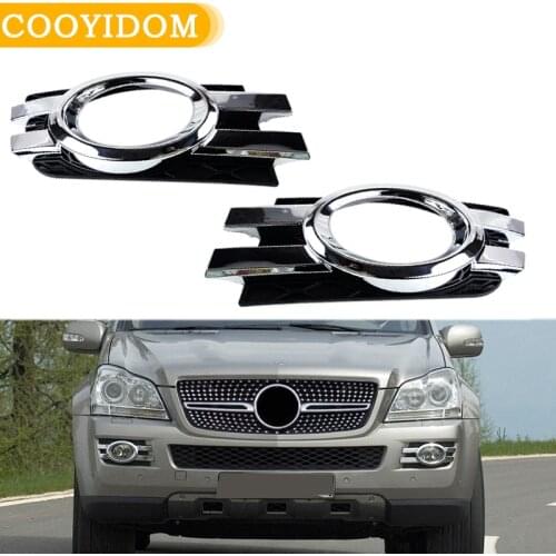 Car Front Bumper Fog Light Grill Fog Lamp Grill Frame Panel Cover For Mercedes X164 GL320 GL450 2007-2009 1648800724 1648800824