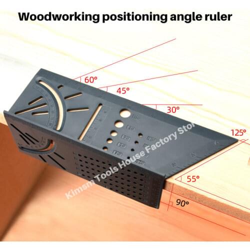 Plastic 3D Mitre Angle Measuring Square Size Measure Tool With Gauge Ruler Tools For Woodworking 45 and 90 Degree Angles Ruler