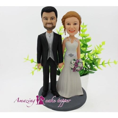 2019 AMAZING CAKE TOPPER Toys Wedding dress Bird And Groom Gifts Ideas Customized Figurine Valentines Day