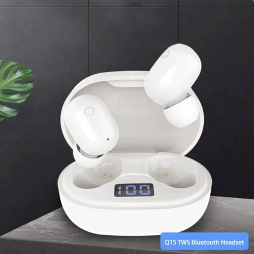 Q15 TWS Bluetooth 5.0 Headphones Stereo True Wireless Headphone Earbuds In Ear Handsfree Earphones Ear Buds For Mobile Phone