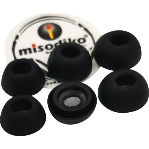 Misodiko Silicone Earbuds Tips for Apple AirPods Pro/ AirPods 3rd Gen Earphoes - Replacement Headphones Eartips (3Pairs, Black)