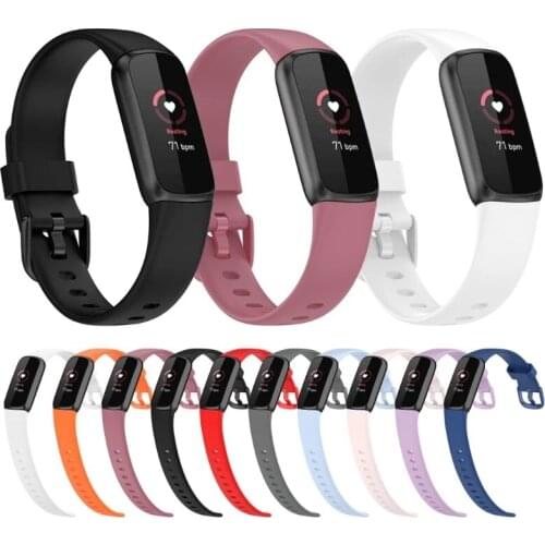 Silicone Band Compatible with For -Fitbit luxe Soft Sports Watch Wrist Strap Loop Bracelet Replacement Waterproof Sweat