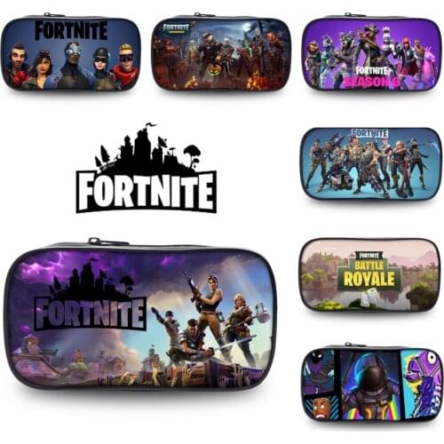Student Pencilcase Fortnite Pencil Case Kids Big Capacity Pencils Bag Stationery School Supplies Anime Game Toys for Children