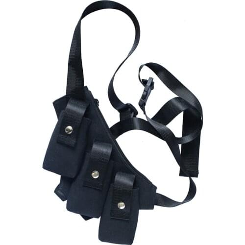 Reflective Chest Bags for Men Women Multi-function Vest Function Tactical Shoulder Chest Rig Bag Accessory Streetwear