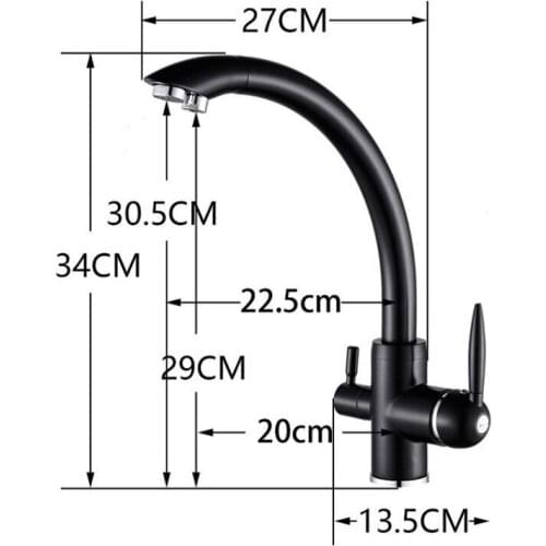 Vidric Swivel Drinking Water Kitchen Faucets 360 Degree Rotation with Water Purification Features Double Handle Tri Flow 3 Way F